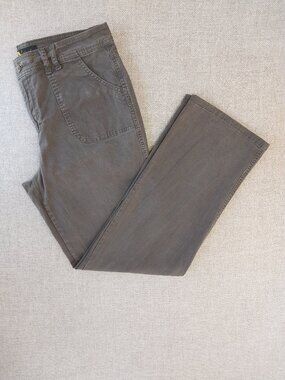 Gloria Vanderbilt Women's Straight Leg Utility Chino Pants Army Green Brown 12